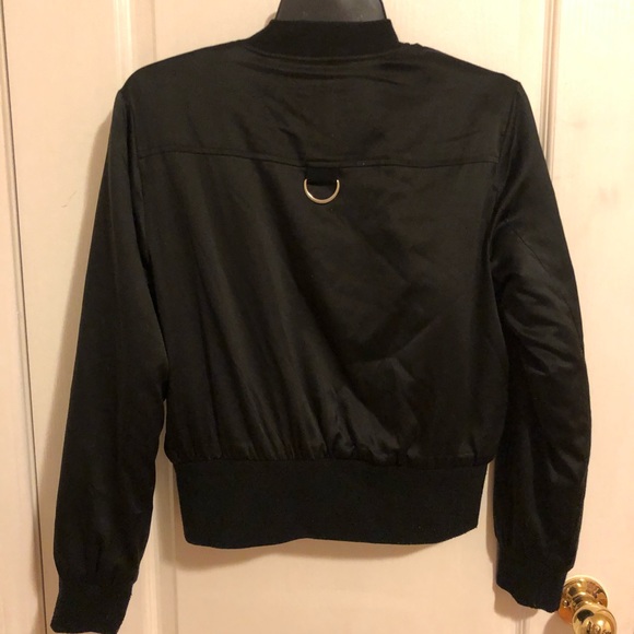 Zara black basic bomber jacket - Picture 3 of 3